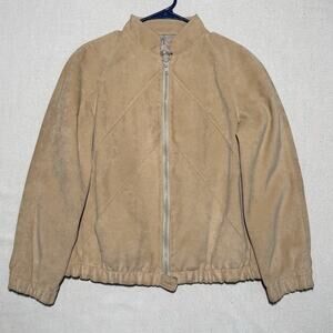 Vintage Rare 1960s Kings Road Tan Suede Zip Up Jacket Made in New Zealand Sz M